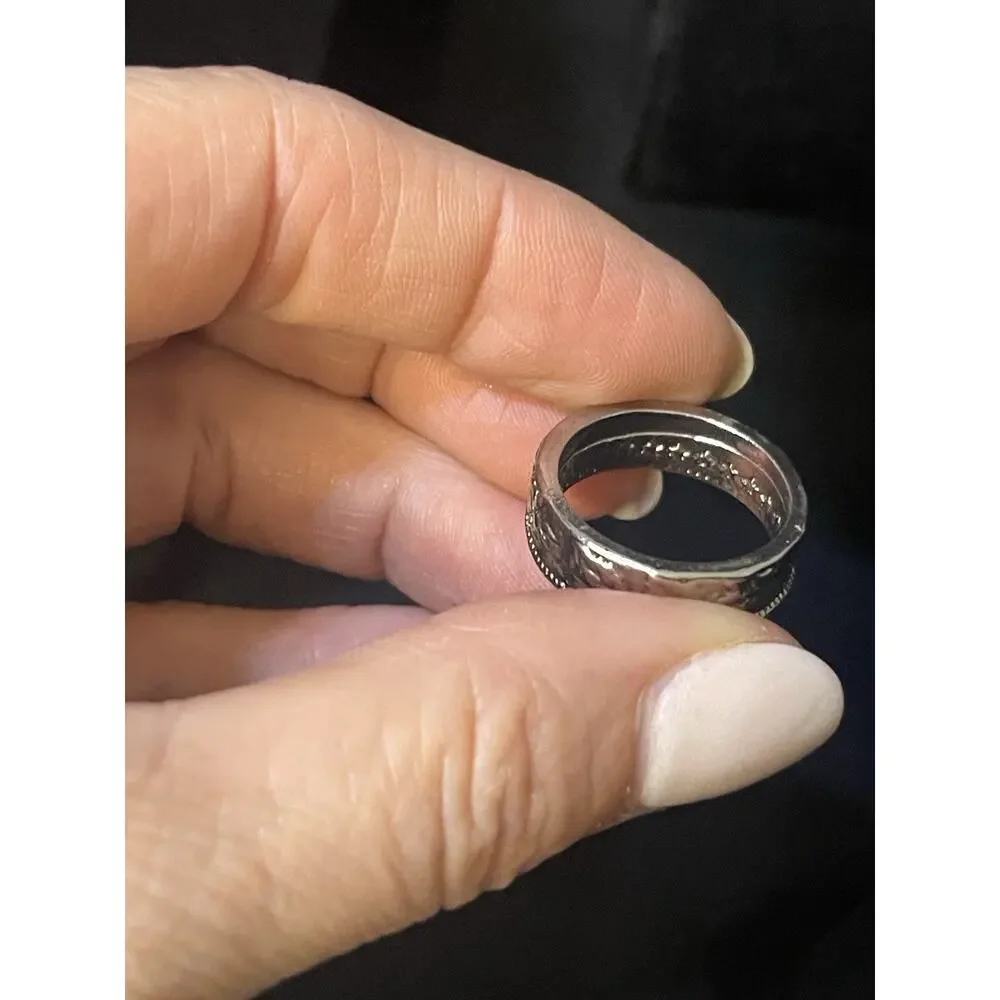 Helvetia Swiss Coin Ring Sz 8.5-9 Stainless Steel